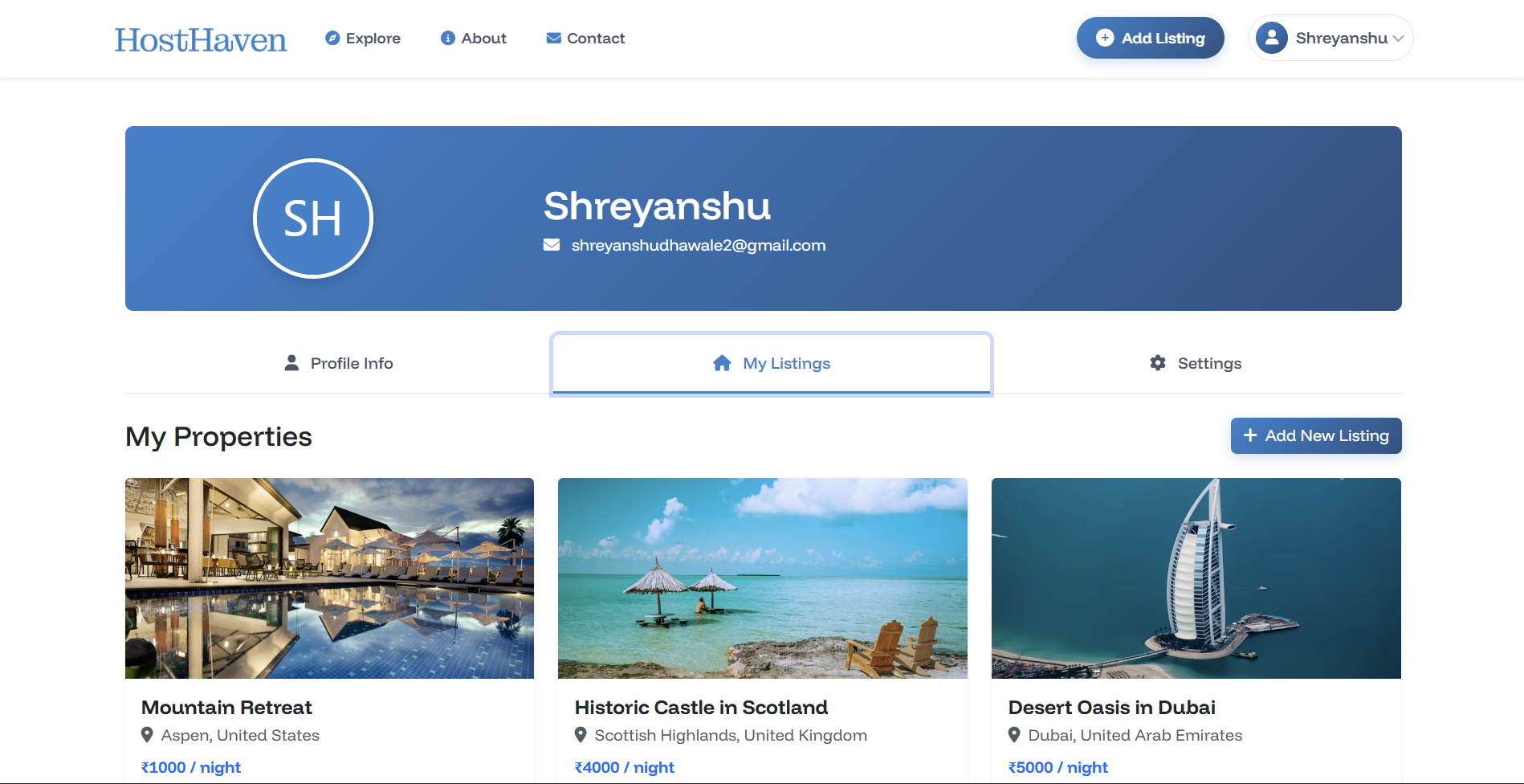 HostHaven Listing